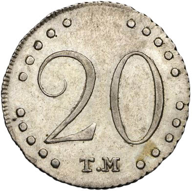 20 копеек 1787 г. ТМ. Таврические монеты (Екатерина II). 